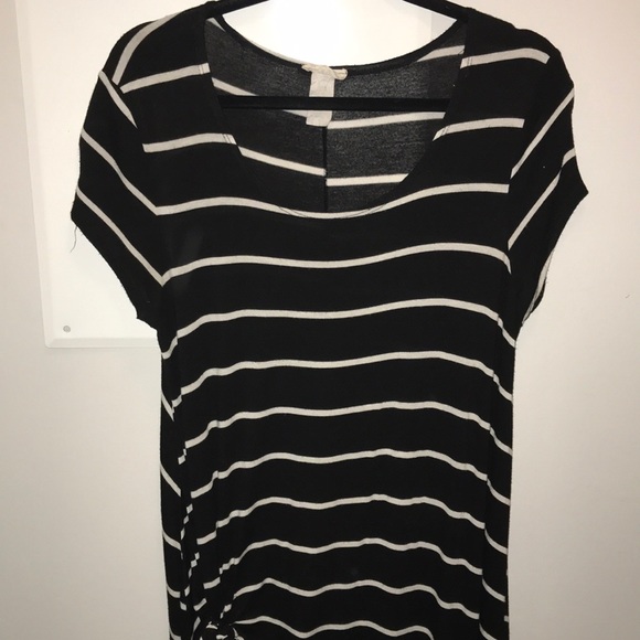 black striped t shirt dress - Picture 1 of 1